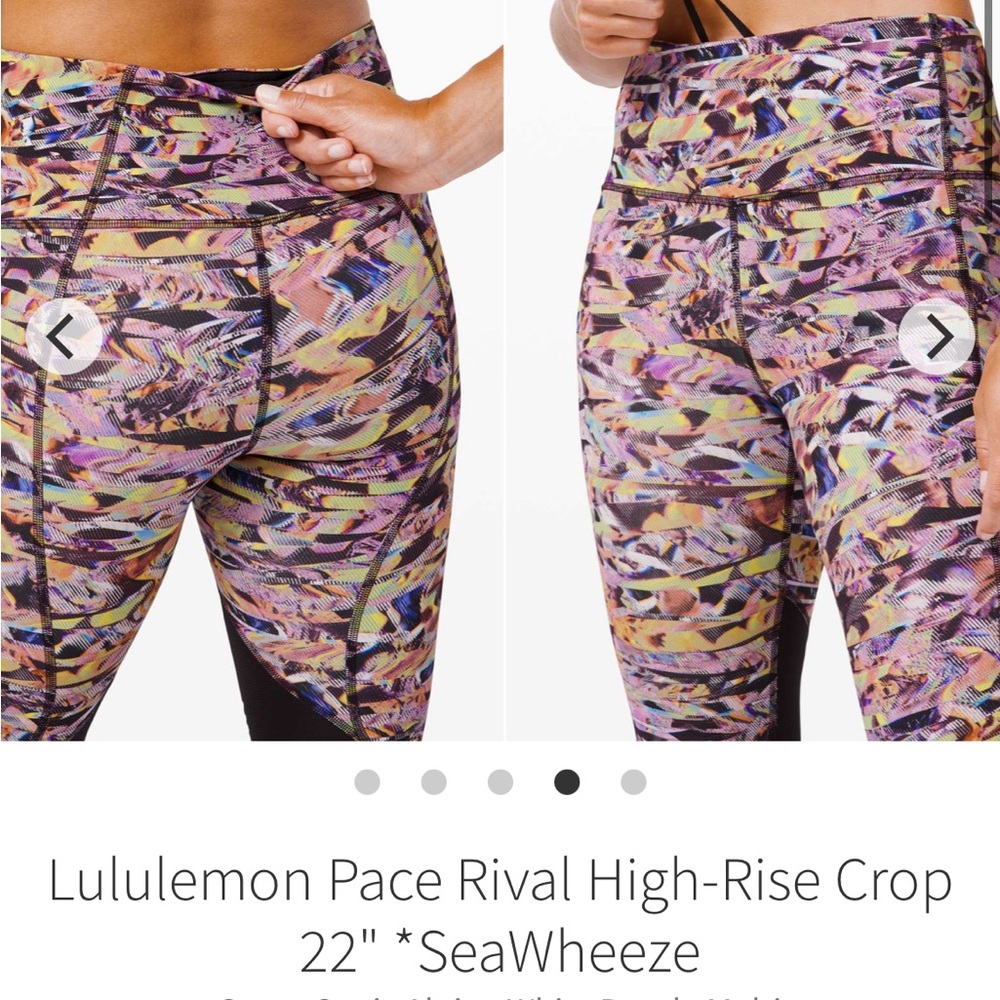 Lululemon Seawheeze Pace Rival High-Rise 22” Crop